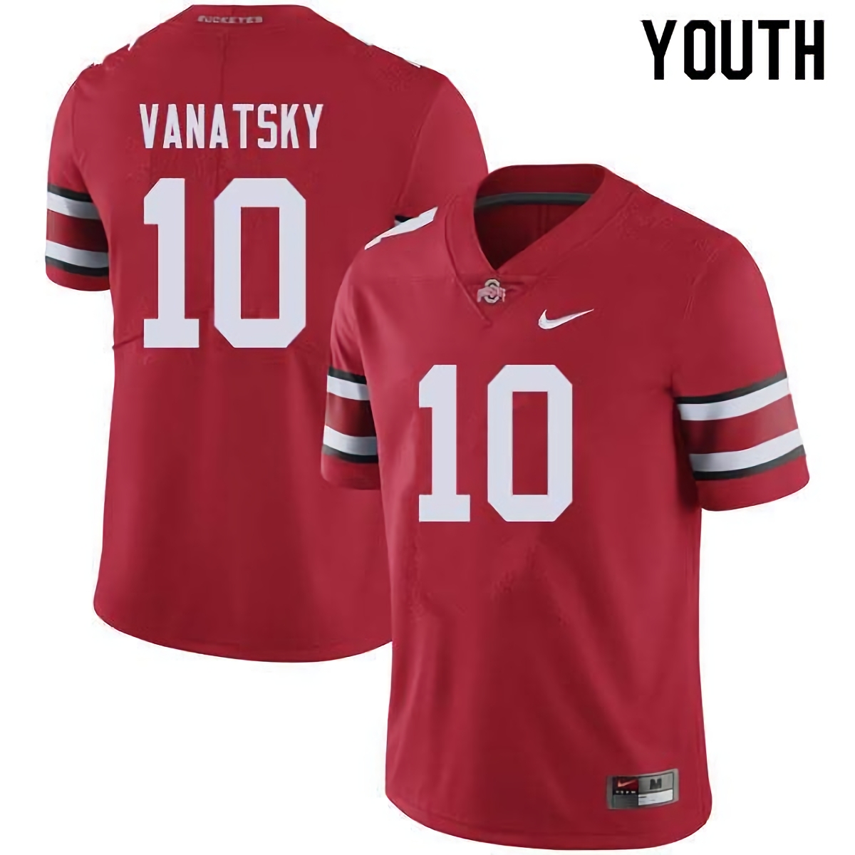 Danny Vanatsky Ohio State Buckeyes Youth NCAA #10 Nike Red College Stitched Football Jersey BYZ7456ZZ